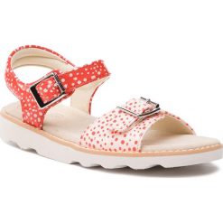 Sandały CLARKS - Crown Bloom K 261421296 Orange. Różowe sandały dziewczęce Clarks, ze skóry ekologicznej, bez zapięcia. W wyprzedaży za 149,00 zł.