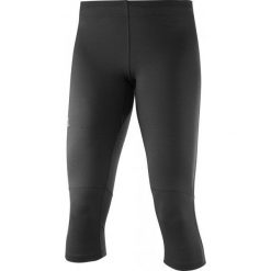 Salomon Agile 3/4 Tight W Black S. Czarne spodenki sportowe damskie Salomon, s, bez wzorów, ze skóry, sportowe, do biegania. W wyprzedaży za 159,00 zł.