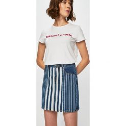 Noisy May - Spódnica. Niebieskie spódniczki damskie s, z bawełny, casualowe, mini, rozkloszowane. W wyprzedaży za 59,90 zł.