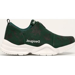 Desigual Sport - Buty. Zielone buty sportowe damskie Desigual Sport, bez wzorów, z materiału, sportowe. Za 399,90 zł.