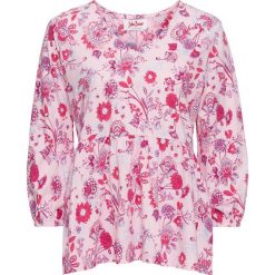 Tunika shirtowa z nadrukiem bonprix jasnoróżowy z nadrukiem. Czerwone tuniki damskie z nadrukiem bonprix. Za 24,99 zł.