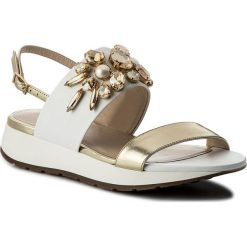 Sandały LORIBLU - 8E 643275 66 Nappa Oro/Nappa Bianca/Oro. Żółte klapki damskie Loriblu, bez wzorów, ze skóry, bez obcasa. W wyprzedaży za 1029,00 zł.