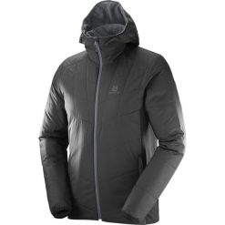 Kurtki sportowe męskie: Salomon Kurtka męska dwustronna Drifter Mid Hoodie Black/Forged Iron r. L (397234)