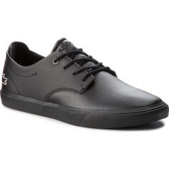 Tenisówki LACOSTE - Esparre 318 1 Caj 7-36CAJ000302H Blk/Blk. Czarne półbuty damskie Lacoste, na co dzień, bez wzorów, z gumy, bez obcasa, na płaskiej podeszwie, bez zapięcia. W wyprzedaży za 199,00 zł.