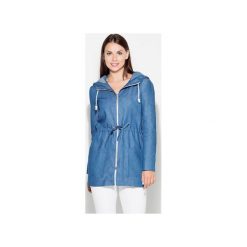 Kurtka K445 Niebieski. Niebieskie kurtki sportowe damskie KATRUS, xl, bez wzorów, z bawełny, z kapturem. Za 199,00 zł.