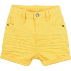 Szorty twillowe dziewczęce bonprix żółty tulipan. Żółte spodnie dziewczęce bonprix, na lato, bez wzorów, z elastanu, krótkie. Za 27,99 zł.
