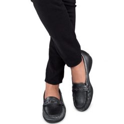 Mokasyny Pesco 377 Grafit/Metalic. Koturny damskie PESCO, ze skóry, eleganckie, na koturnie. Za 179,00 zł.