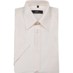 Koszula FABIO 009slim. Brązowe koszule męskie Giacomo Conti, m, bez wzorów, z tkaniny, klasyczne, z klasycznym kołnierzykiem, z krótkim rękawem. Za 89,00 zł.