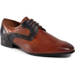 Półbuty SALAMANDER - Velocito 31-82101-07 Tan/Navy. Pomarańczowe buty wizytowe męskie Salamander, ze skóry, bez zapięcia. Za 549,00 zł.