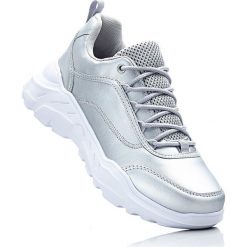 Sneakersy na podeszwie platformie bonprix srebrny. Buty sportowe damskie bonprix. Za 49,99 zł.