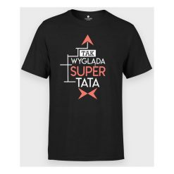 Koszulka męska na dzień ojca - Tak wygląda super Tata. Koszulki męskie MegaKoszulki, m, bez wzorów, z bawełny, z podwójnym kołnierzykiem, bez rękawów. Za 54,90 zł.