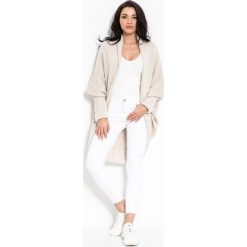 Kardigan narzutka nietoperz - Beżowy, l/xl. Brązowe swetry damskie na lato, xl. Za 129,99 zł.