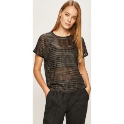 Desigual Sport - T-shirt. Szare topy damskie Desigual Sport, s, bez wzorów, z elastanu, z krótkim rękawem. Za 179,90 zł.