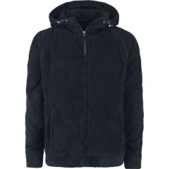 Urban Classics Hooded Corduroy Jacket Kurtka zimowa czarny. Niebieskie kurtki męskie zimowe marki Urban Classics, l, z okrągłym kołnierzem. Za 284,90 zł.