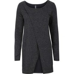 Długa bluza bonprix ciemnoszary. Szare bluzy damskie bonprix, bez wzorów, z długim rękawem, długie, bez kaptura. Za 79,99 zł.