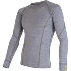 Sensor koszulka termoaktyna z długim rękawem Merino Wool Active M gray S. Szare koszulki męskie termoaktywne Sensor, s, bez wzorów, z wełny, bez kołnierzyka, z długim rękawem, długie, outdoorowe. Za 215,00 zł.