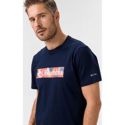 Columbia Rapid Ridge Koszulka Niebieski. Niebieskie podkoszulki męskie Columbia, xxl, z nadrukiem, z bawełny, z krótkim rękawem. Za 137,95 zł.