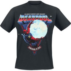 Deadpool Chimichangas In Space T-Shirt czarny. Czarne t-shirty męskie z nadrukiem marki Deadpool, l, z okrągłym kołnierzem. Za 54,90 zł.