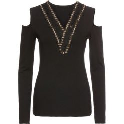 Top z oczkami bonprix czarny. Czarne topy damskie bonprix. Za 89,99 zł.