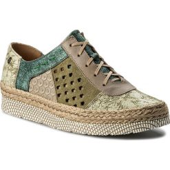 Espadryle MACIEJKA - 03339-09/00-5 Kolorowy Zielony. Zielone półbuty damskie Maciejka, bez wzorów, ze skóry, bez obcasa, na płaskiej podeszwie, bez zapięcia. W wyprzedaży za 199,00 zł.