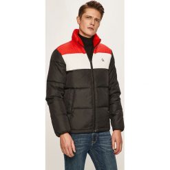 Calvin Klein Jeans - Kurtka puchowa. Czarne płaszcze męskie Calvin Klein Jeans, s, bez wzorów, z poliesteru, krótkie, bez kaptura. Za 899,90 zł.