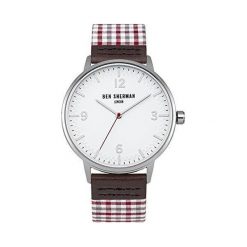 Ben Sherman Portobello Plecionka WB062WUR. Brązowe zegarki męskie Ben Sherman, srebrne. W wyprzedaży za 230,00 zł.