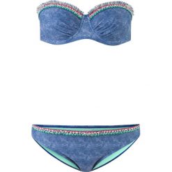 Stroje kąpielowe damskie: Bikini na fiszbinach (2 części) bonprix niebieski