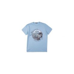 T-shirt krótki rękaw męski z printem. Niebieskie t-shirty męskie TXM, m. Za 19,99 zł.