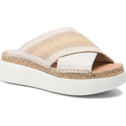 Espadryle UNISA - Basile Sty Ivory Softy S. Brązowe espadryle damskie Unisa, bez wzorów, ze skóry, bez obcasa. W wyprzedaży za 239,00 zł.