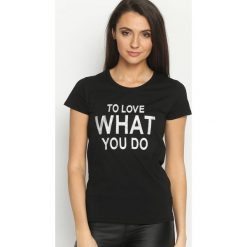 Bluzki damskie: Czarny T-shirt To Love