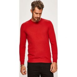 Wrangler - Sweter. Czerwone swetry męskie Wrangler, s, bez wzorów, z bawełny, z okrągłym kołnierzem, bez kaptura. W wyprzedaży za 179,90 zł.