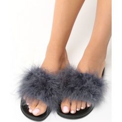 Szare Klapki Pappus. Szare crocsy damskie Born2be, z materiału, na platformie. Za 59,99 zł.