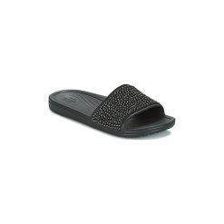 Klapki Crocs SLOANE EMBELLISHED SLIDE. Czarne klapki damskie Crocs. W wyprzedaży za 125,30 zł.