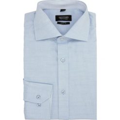 Koszule męskie na spinki: koszula spello 1988 długi rękaw slim fit niebieski