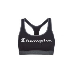 Biustonosze Champion CROP TOP LOGO CHAMPION. Czarne topy damskie Champion, s, bez wzorów, bez kołnierzyka. Za 129,00 zł.