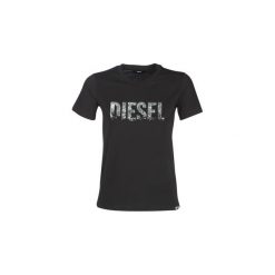 T-shirty z krótkim rękawem Diesel T SILY WH. Czarne t-shirty damskie Diesel, s, bez wzorów, bez kołnierzyka. Za 259,00 zł.