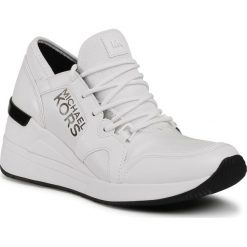 Sneakersy MICHAEL MICHAEL KORS - Liv Trainer 43T0LVFS2D Optic White. Białe półbuty damskie MICHAEL Michael Kors, bez wzorów, ze skóry, bez obcasa, na obcasie, bez zapięcia. Za 789,00 zł.