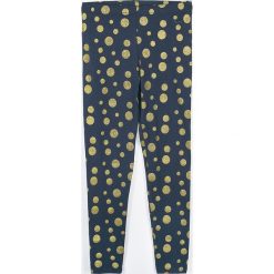 Coccodrillo - Legginsy dziecięce 128-146 cm. Niebieskie spodnie dziewczęce COCCODRILLO, bez wzorów, z dzianiny. Za 55,90 zł.