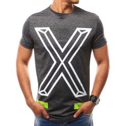 T-shirty męskie z nadrukiem: T-shirt męski z nadrukiem grafitowy (rx2560)