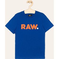 G-Star Raw - T-shirt dziecięcy 128-176 cm. Niebieskie t-shirty chłopięce G-Star RAW, z nadrukiem, z bawełny, bez rękawów. W wyprzedaży za 69,90 zł.