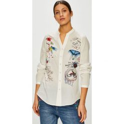 Desigual - Koszula. Białe bluzki damskie marki Desigual, s, z bawełny, z długim rękawem. Za 299,90 zł.