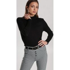 Czarny Golf Celathera. Czarne bluzy damskie Renee, s, bez wzorów, bez rękawów, bez kaptura. Za 89,99 zł.
