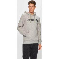 Reebok - Bluza. Szare bluzy męskie Reebok, s, z bawełny, z kapturem. W wyprzedaży za 149,90 zł.