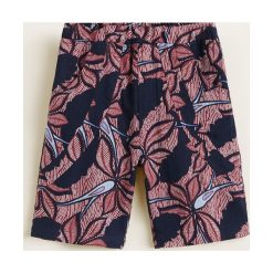 Mango Kids - Spodnie dziecięce Hawypa 80-104 cm. Niebieskie spodnie dziewczęce Mango Kids, bez wzorów, z bawełny, casualowe. W wyprzedaży za 29,90 zł.