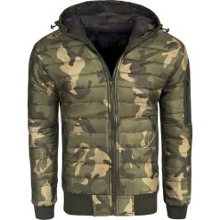 Kurtka męska bomber z kapturem zielona Recea. Zielone kurtki męskie Recea, xl, moro, z poliesteru, z kapturem. W wyprzedaży za 79,90 zł.