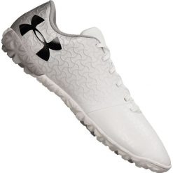 Buty piłkarskie Under Armour Magnetico Select Tf M 3000116-100. Białe buty sportowe męskie Under Armour, z materiału, na sznurówki, do piłki nożnej. W wyprzedaży za 249,00 zł.