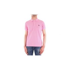 Koszulki polo z krótkim rękawem U.S Polo Assn. 51244-41029. Różowe koszulki męskie U.S. Polo Assn., s, bez wzorów, z krótkim rękawem. Za 208,20 zł.
