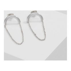 Kolczyki damskie: Whistles ARCH AND CHAIN EARRRING Kolczyki silvercoloured