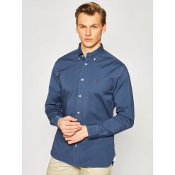 Koszula TOMMY HILFIGER Stretch Polpin MW0MW13700. Niebieskie koszule męskie TOMMY HILFIGER, s, bez wzorów, z elastanu, casualowe, bez kołnierzyka, bez rękawów. Za 299,00 zł.