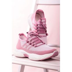 Różowe buty sportowe sznurowane casu 204/44p. Różowe buty sportowe damskie Casu, bez wzorów, sportowe. W wyprzedaży za 39,99 zł.